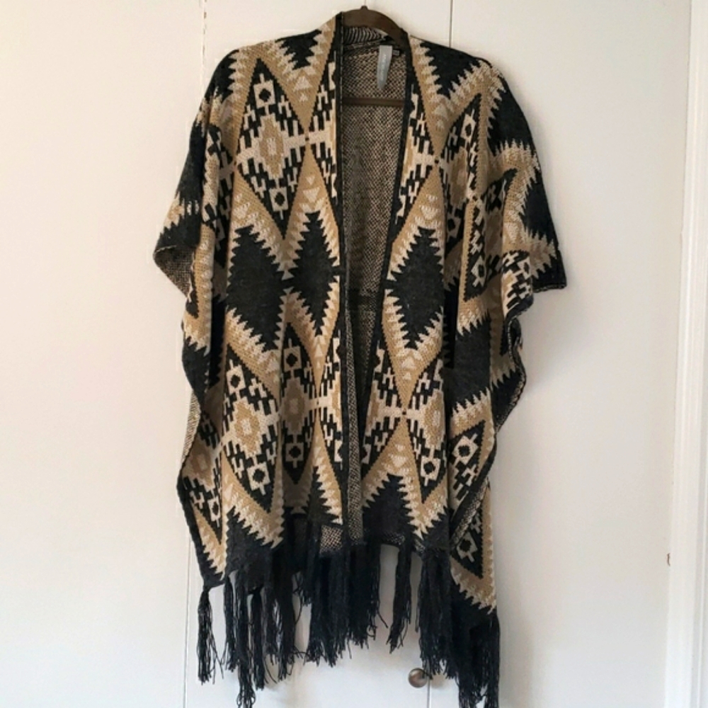 Ruana Poncho One Size